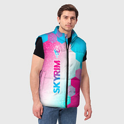 Мужской жилет Skyrim neon gradient style: по-вертикали, цвет: 3D-черный — фото 2