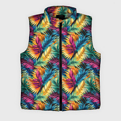 Мужской жилет Разноцветные пальмовые листья паттерн