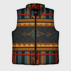Мужской жилет Этнический рисунок в полоску, цвет: 3D-красный