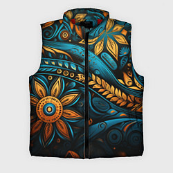 Мужской жилет Узор с растительными элементами, цвет: 3D-красный