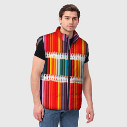 Мужской жилет Заточенные цветные карандаши, цвет: 3D-светло-серый — фото 2