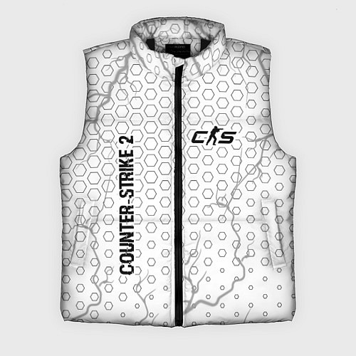 Мужской жилет Counter-Strike 2 glitch на светлом фоне вертикальн / 3D-Черный – фото 1