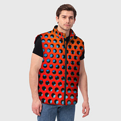 Мужской жилет Перфорированная металлическая текстура, цвет: 3D-черный — фото 2