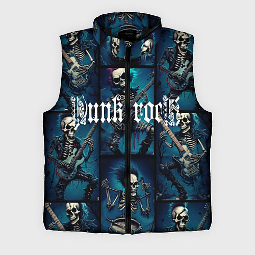 Мужской жилет Punk rock от скелетов / 3D-Черный – фото 1