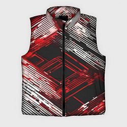 Мужской жилет Киберпанк линии белые и красные, цвет: 3D-красный