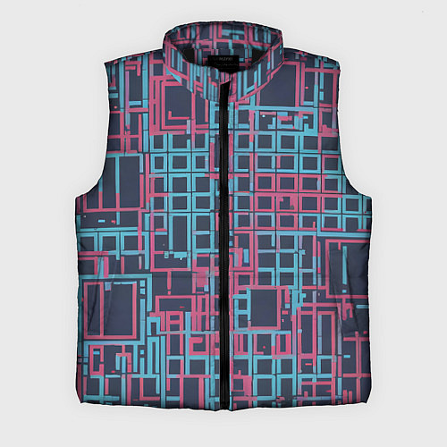 Мужской жилет Разноцветные толстые линии / 3D-Черный – фото 1