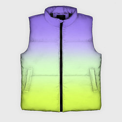 Мужской жилет Фиолетовый мятный и желто-зеленый градиент, цвет: 3D-черный