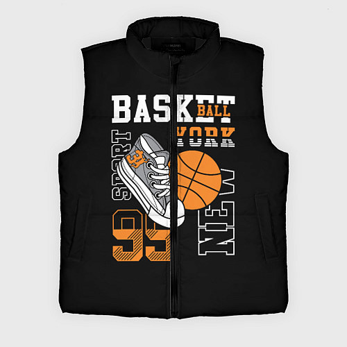 Мужской жилет Basketball New York / 3D-Черный – фото 1
