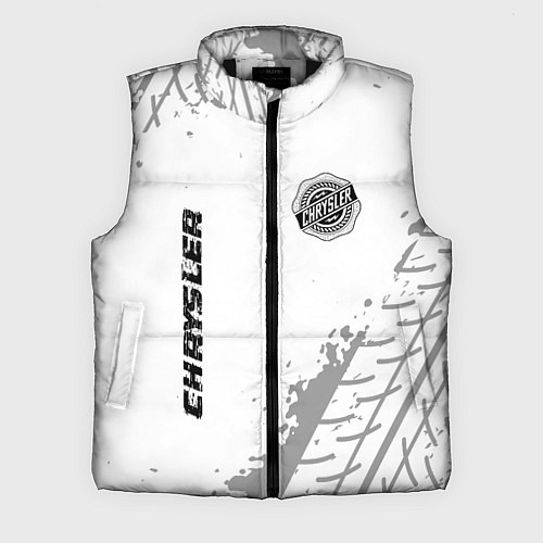 Мужской жилет Chrysler speed на светлом фоне со следами шин верт / 3D-Черный – фото 1