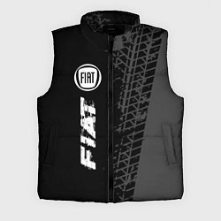Мужской жилет Fiat speed на темном фоне со следами шин по-вертик