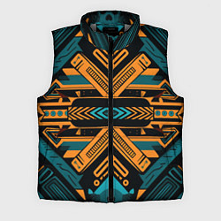 Мужской жилет Геометрический узор в стиле ацтеков, цвет: 3D-светло-серый