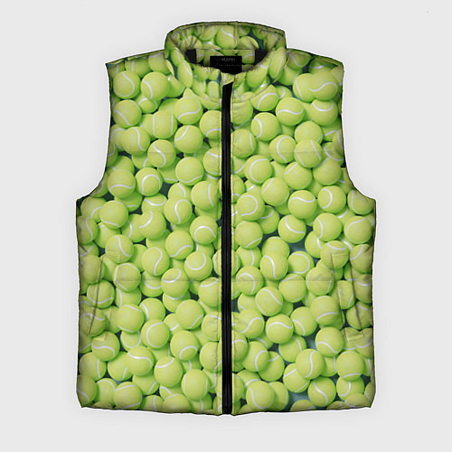 Мужской жилет Много теннисных мячей / 3D-Черный – фото 1