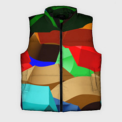 Мужской жилет Пластиковые чешуйки, цвет: 3D-черный