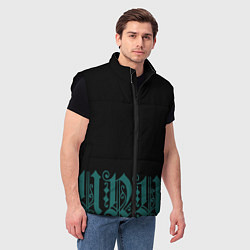 Мужской жилет Узоры на чёрном фоне, цвет: 3D-черный — фото 2