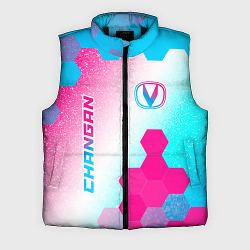 Мужской жилет Changan neon gradient style вертикально / 3D-Черный – фото 1