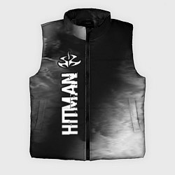Мужской жилет Hitman glitch на темном фоне по-вертикали
