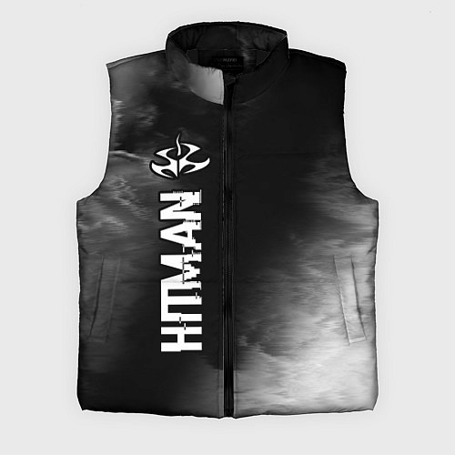 Мужской жилет Hitman glitch на темном фоне по-вертикали / 3D-Черный – фото 1