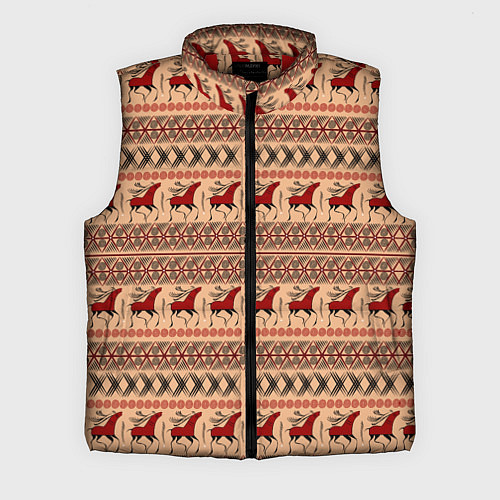 Мужской жилет Мезенские олени / 3D-Красный – фото 1