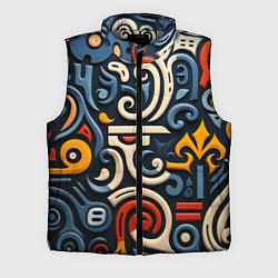 Мужской жилет Абстрактный цветной паттерн в славянском стиле