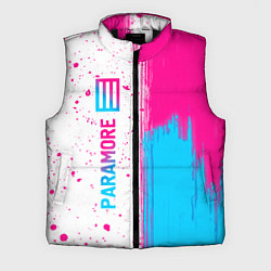 Мужской жилет Paramore neon gradient style по-вертикали, цвет: 3D-черный