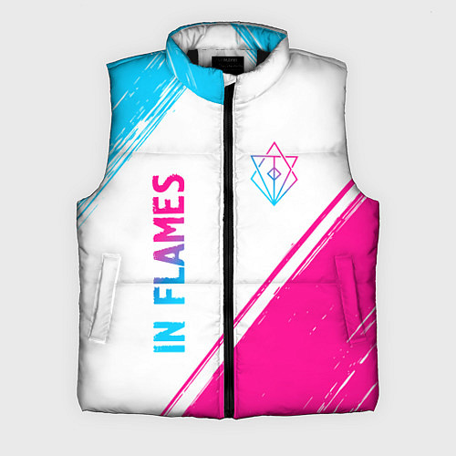 Мужской жилет In Flames neon gradient style вертикально / 3D-Черный – фото 1