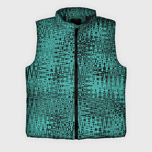 Мужской жилет Абстракция сине-зелёный / 3D-Черный – фото 1