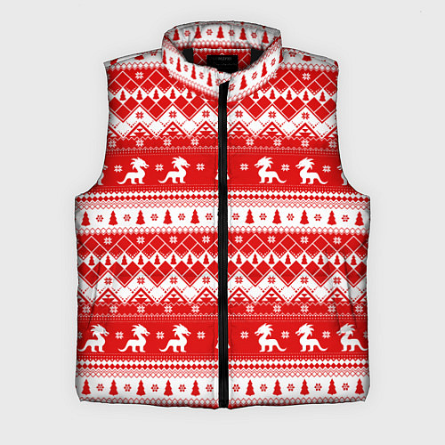 Мужской жилет Новогодние драконы / 3D-Черный – фото 1