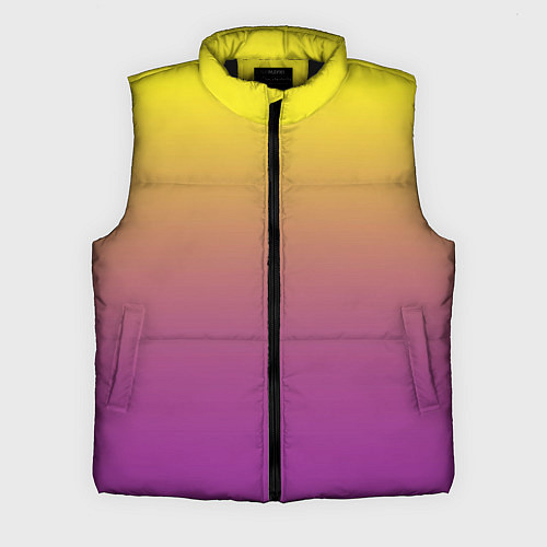 Мужской жилет Желто-фиолетовый градиент / 3D-Черный – фото 1