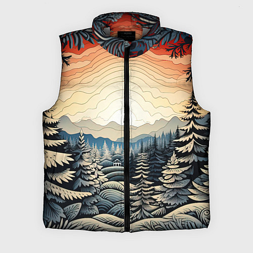 Мужской жилет Искрящиеся снежинки в вальсе волшебства / 3D-Светло-серый – фото 1