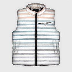 Мужской жилет Море скрытое в полосках тельняшки чайка