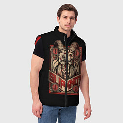Мужской жилет Slipknot Бафомет, цвет: 3D-красный — фото 2