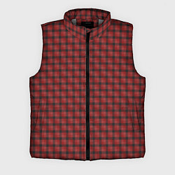 Мужской жилет Классическая красная клеточка, цвет: 3D-светло-серый