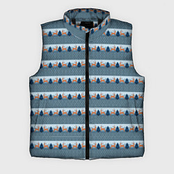 Мужской жилет Олени в синем лесу, цвет: 3D-черный