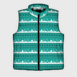 Мужской жилет Зеленый зимний пейзаж