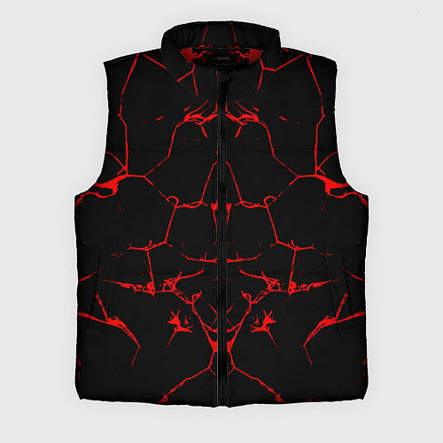 Мужской жилет Кровавые трещины / 3D-Красный – фото 1