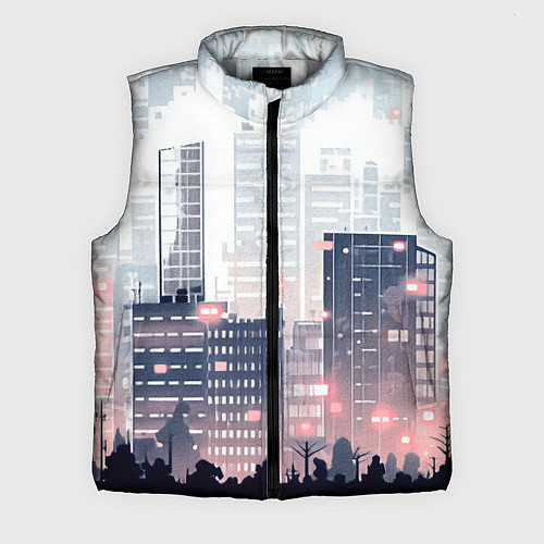 Мужской жилет Безмятежный город / 3D-Светло-серый – фото 1