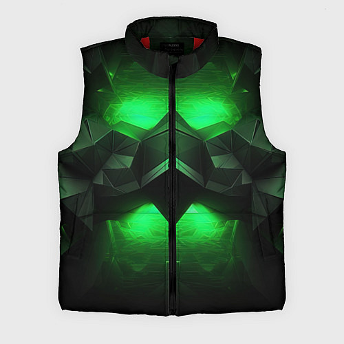 Мужской жилет Абстрактное царство зелени / 3D-Красный – фото 1