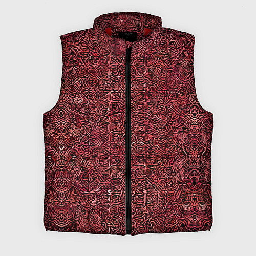 Мужской жилет Чёрные и красные мазки / 3D-Красный – фото 1