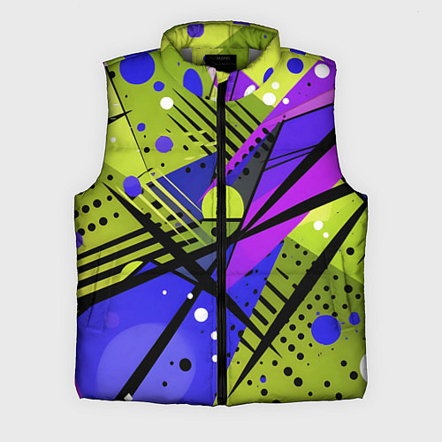 Мужской жилет Хаотичная абстракция поп-арт / 3D-Светло-серый – фото 1