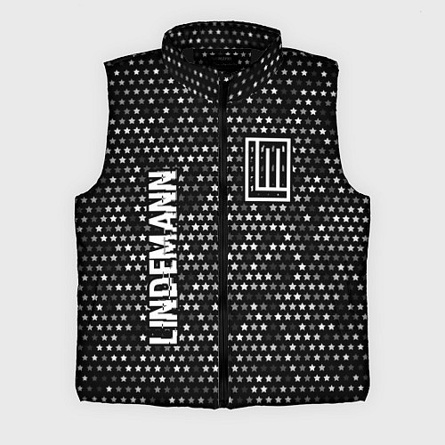 Мужской жилет Lindemann glitch на темном фоне вертикально / 3D-Черный – фото 1