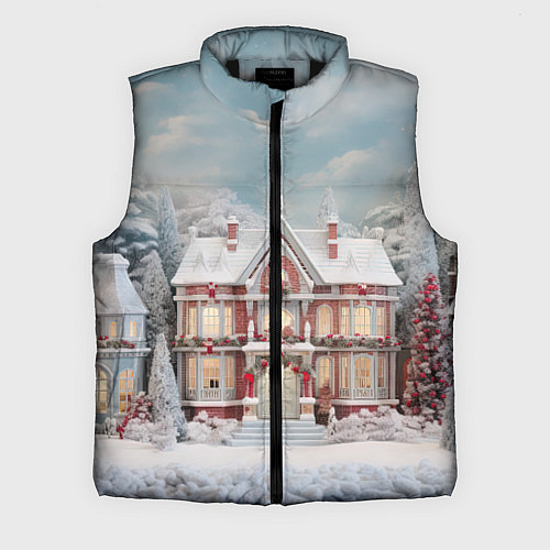 Мужской жилет Звездное кружево новогодней ночи / 3D-Черный – фото 1