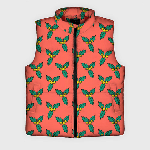 Мужской жилет Ягоды остролиста / 3D-Красный – фото 1