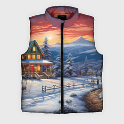 Мужской жилет Зимний праздник в сказочном городке