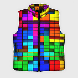 Мужской жилет Радужный кубизм, цвет: 3D-светло-серый