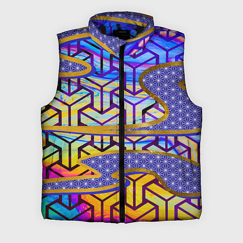 Мужской жилет Ядовитое кимоно: асаноха в тумане / 3D-Черный – фото 1