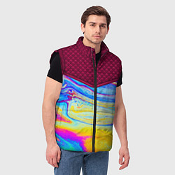 Мужской жилет Разводы мыльного пузырька, цвет: 3D-черный — фото 2