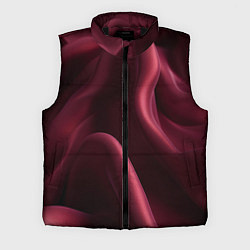 Мужской жилет Бордовый шелк, цвет: 3D-черный