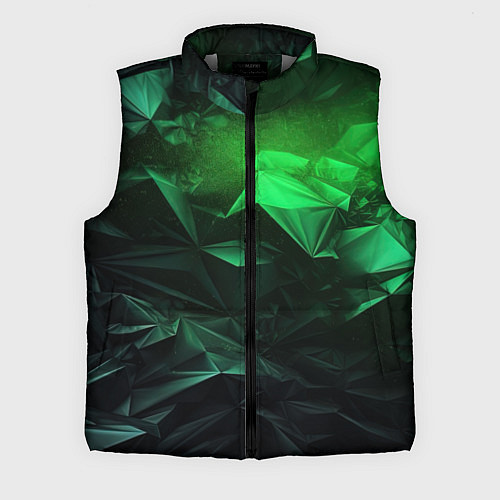 Мужской жилет Глубина зеленого абстракции / 3D-Светло-серый – фото 1