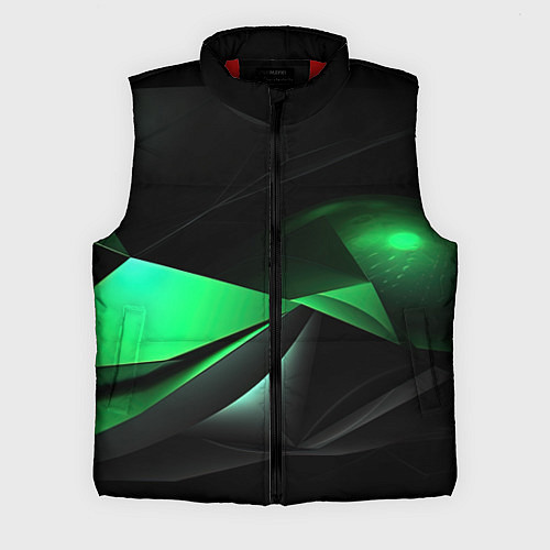 Мужской жилет Трехмерность зеленой фигуры / 3D-Красный – фото 1