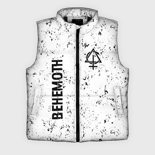 Мужской жилет Behemoth glitch на светлом фоне вертикально / 3D-Черный – фото 1
